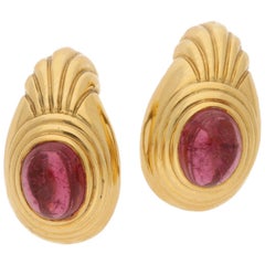 Boucheron Tourmaline Gold Clip Earrings