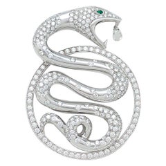 Boucheron, "Trouble" Collection Pendant, Diamonds and Emeralds