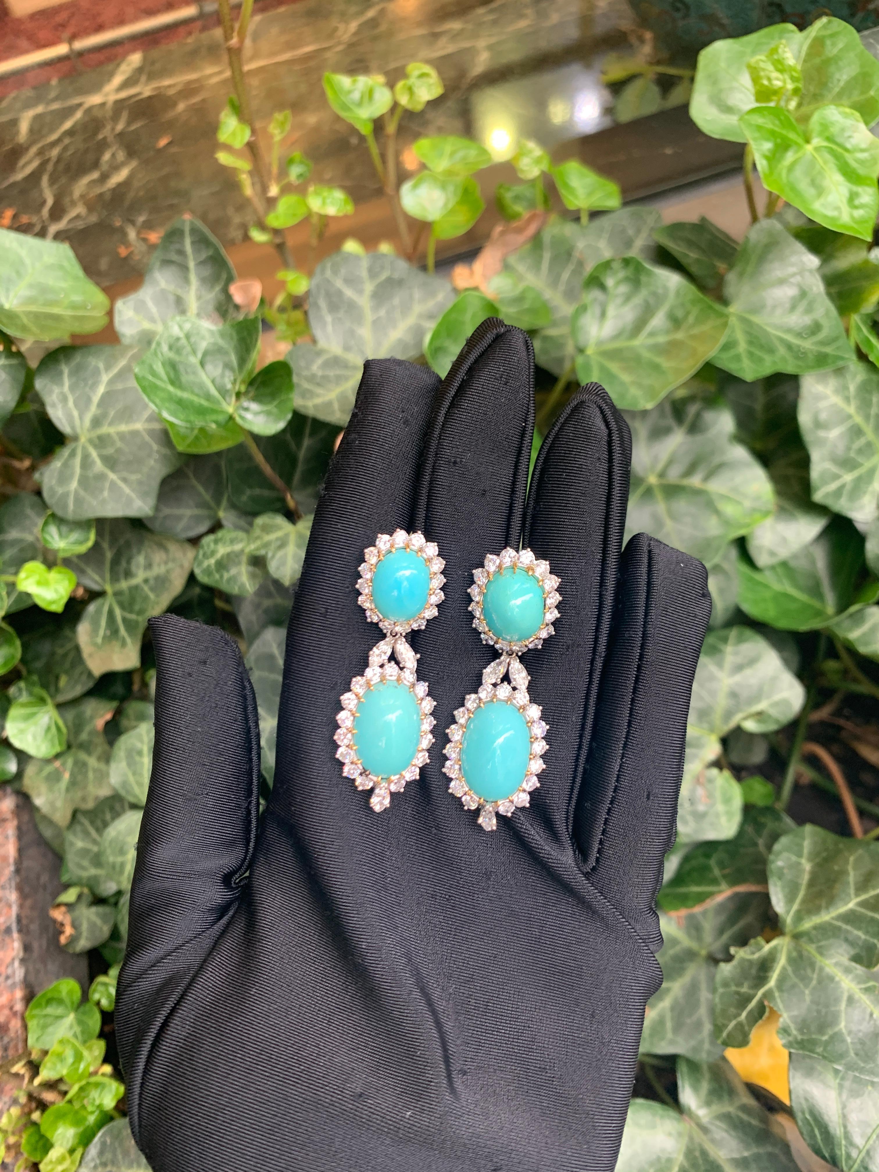 Boucheron Turquoise & Diamond Necklace Earrings And Ring Set For Sale 10