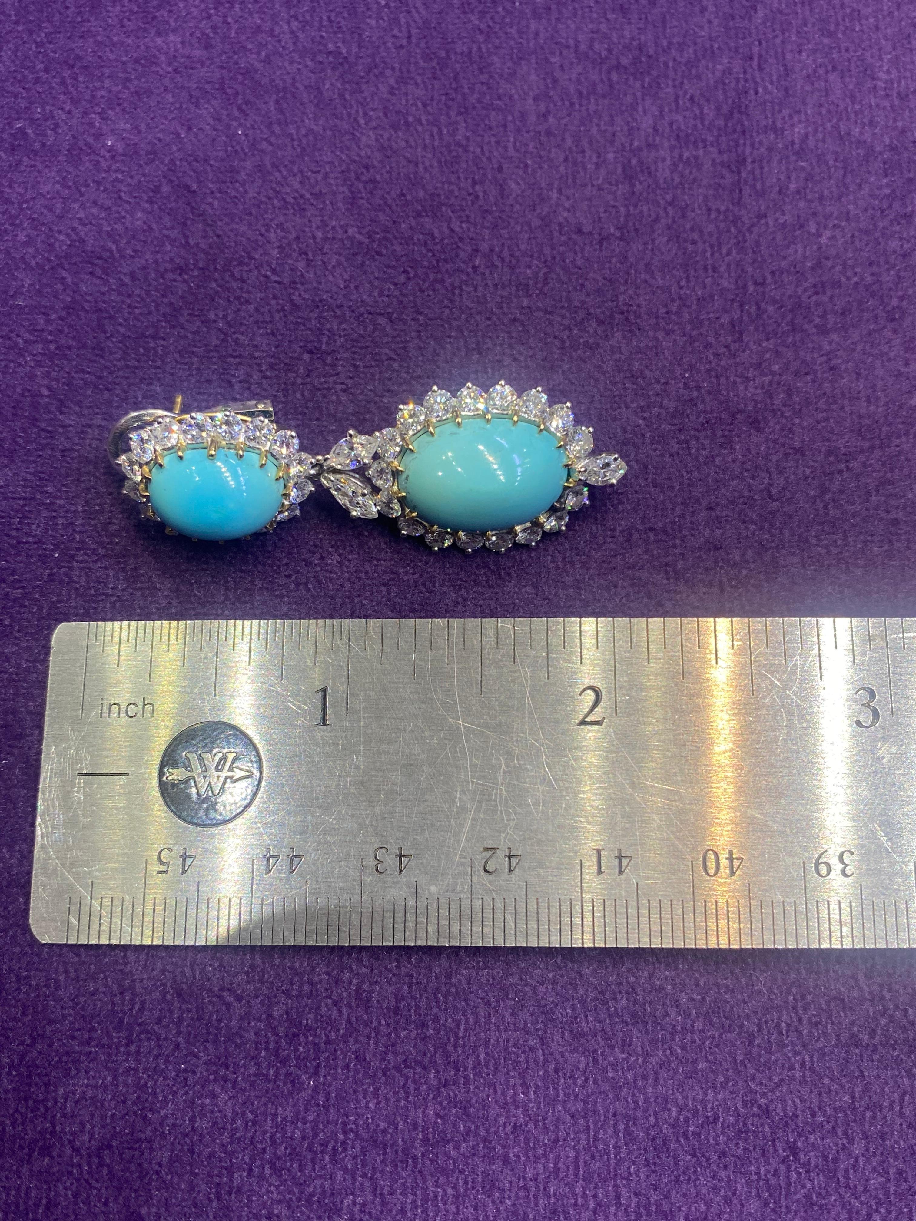 Boucheron Turquoise & Diamond Necklace Earrings And Ring Set For Sale 12