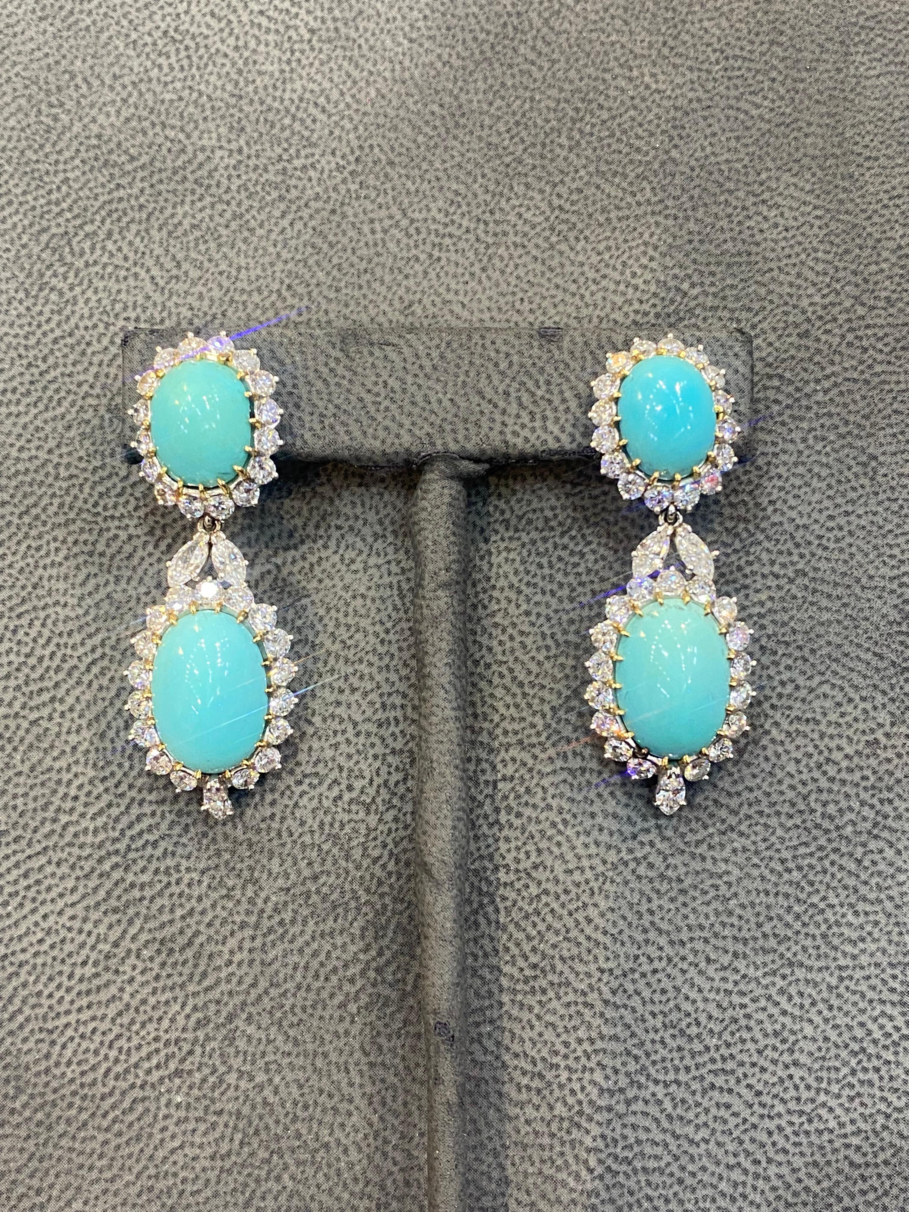 Boucheron Turquoise & Diamond Necklace Earrings And Ring Set For Sale 14