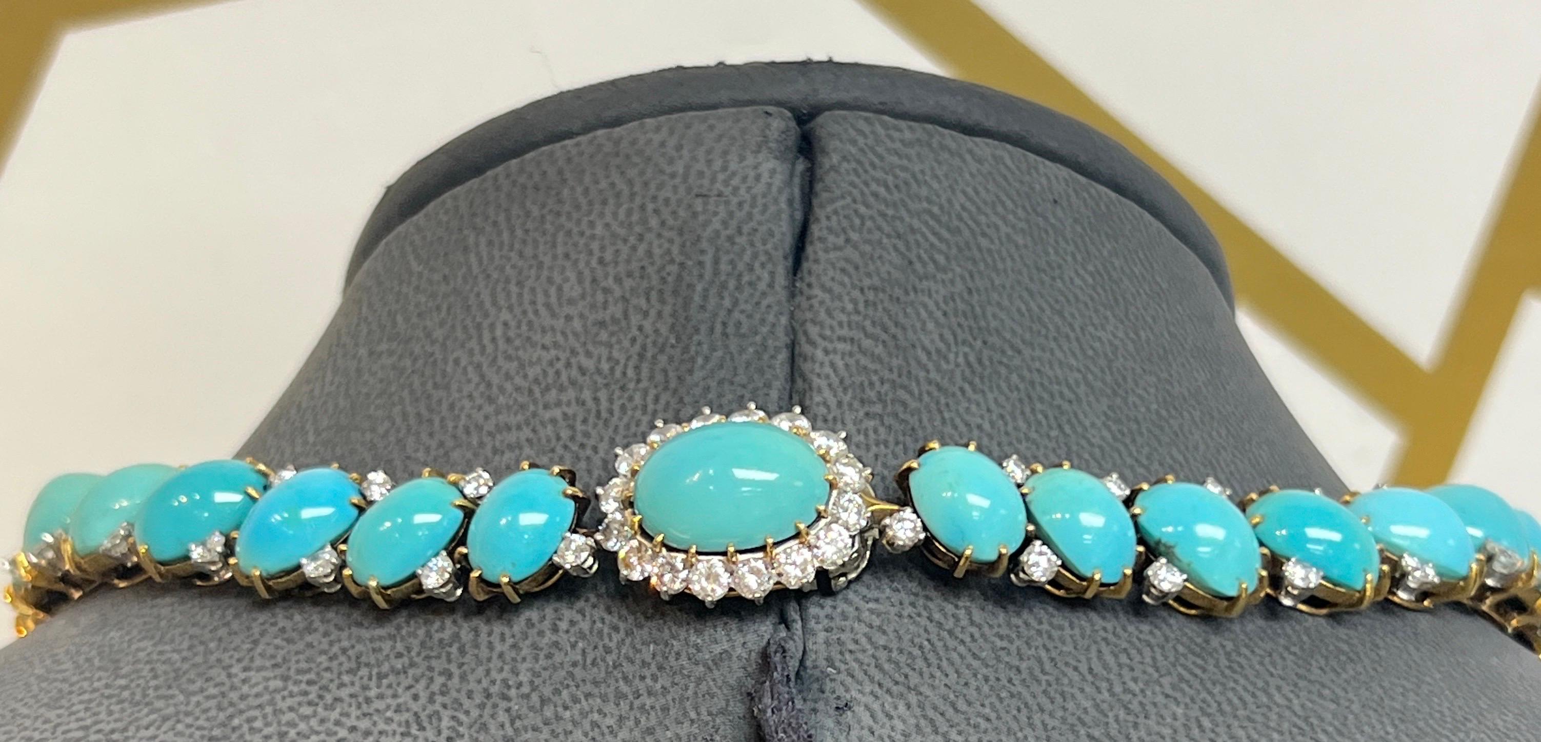 Boucheron Turquoise & Diamond Necklace For Sale 5