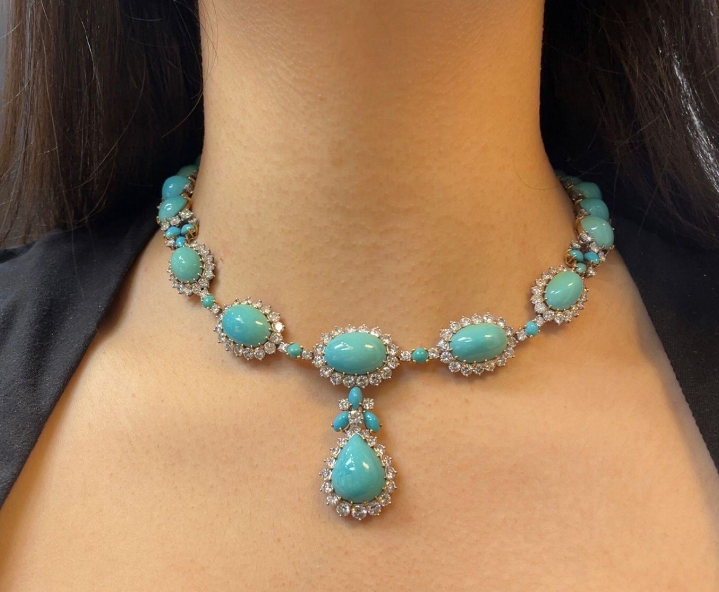 Boucheron Turquoise & Diamond Necklace

Measurements: 15