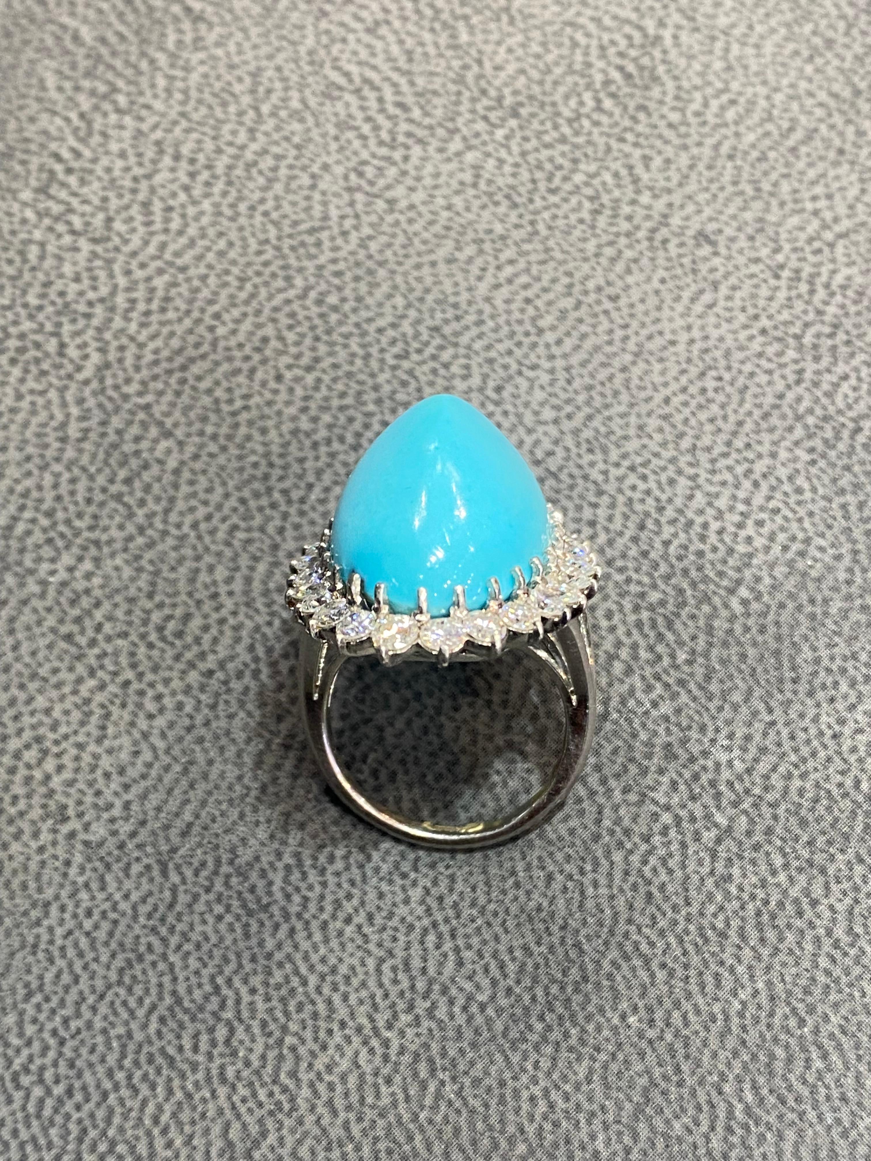 Boucheron Turquoise & Diamond Ring For Sale 1
