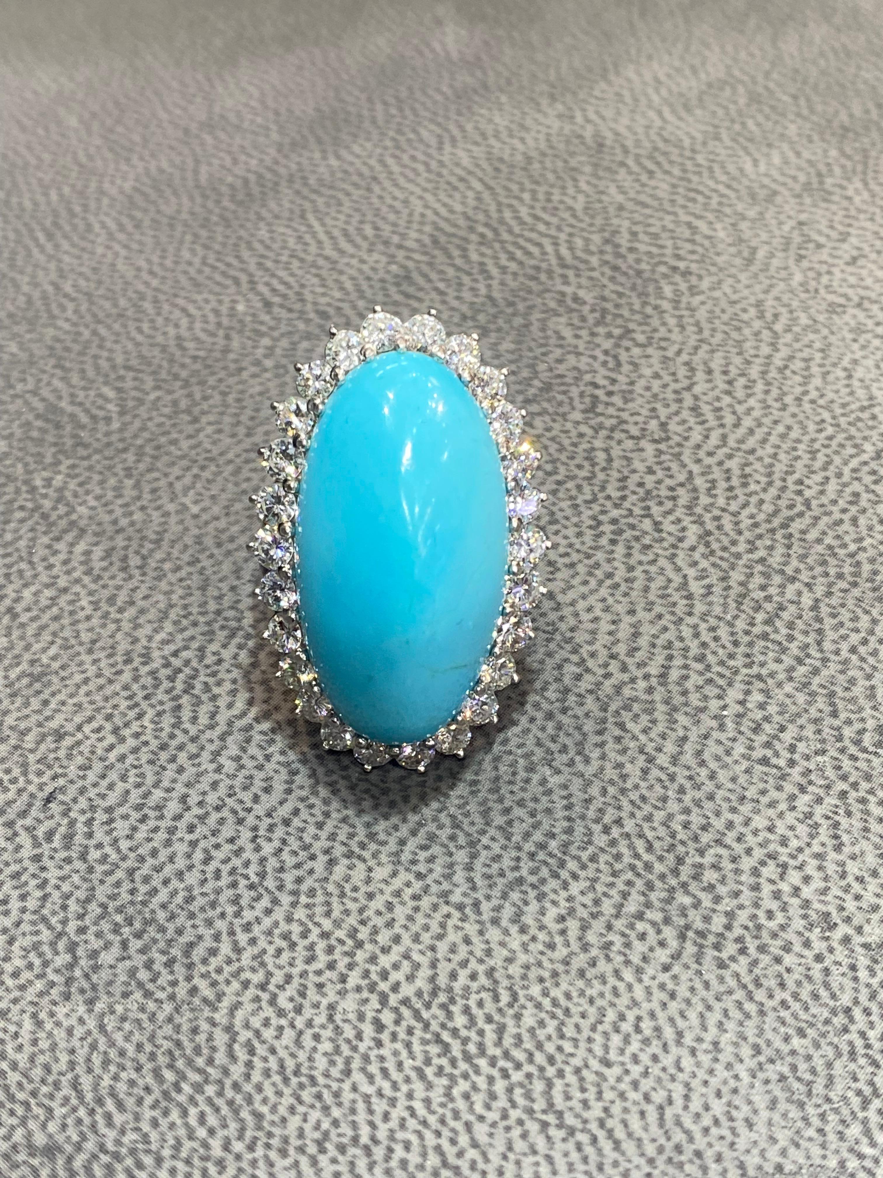 Boucheron Turquoise & Diamond Ring For Sale 2