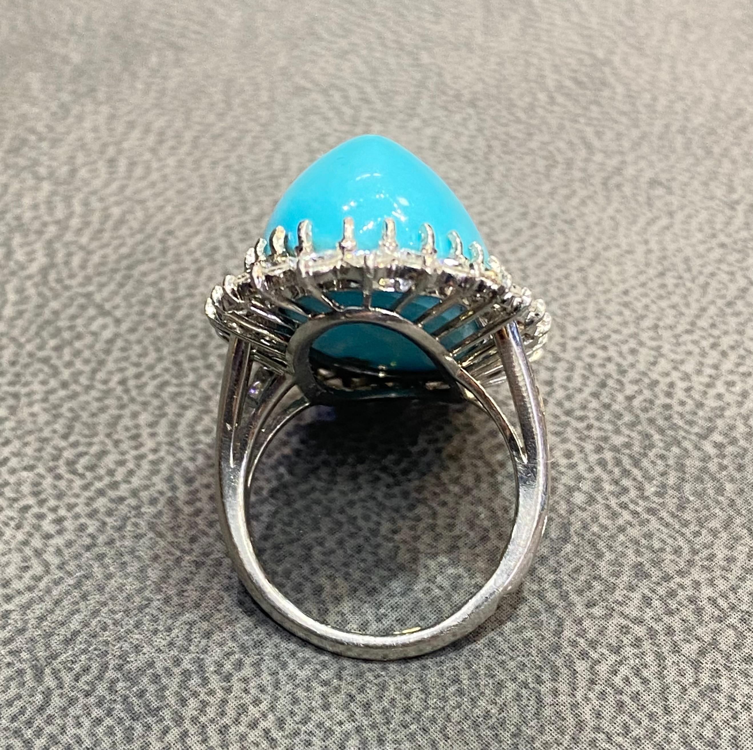Boucheron Turquoise & Diamond Ring For Sale 3