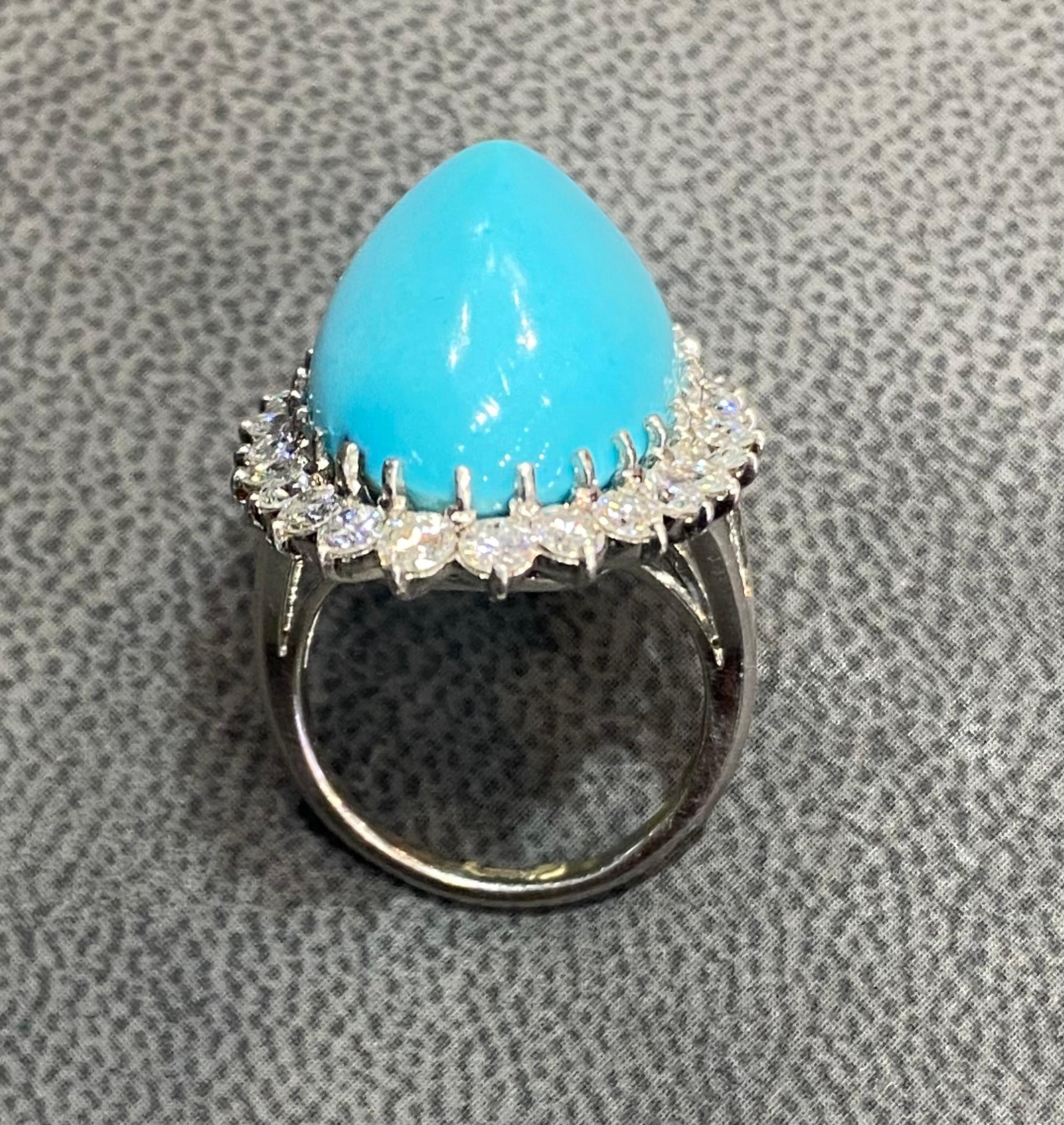 Boucheron Turquoise & Diamond Ring For Sale 4