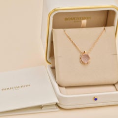 Boucheron Turtle Quartz Diamond 18K Rose Gold Pendant Necklace