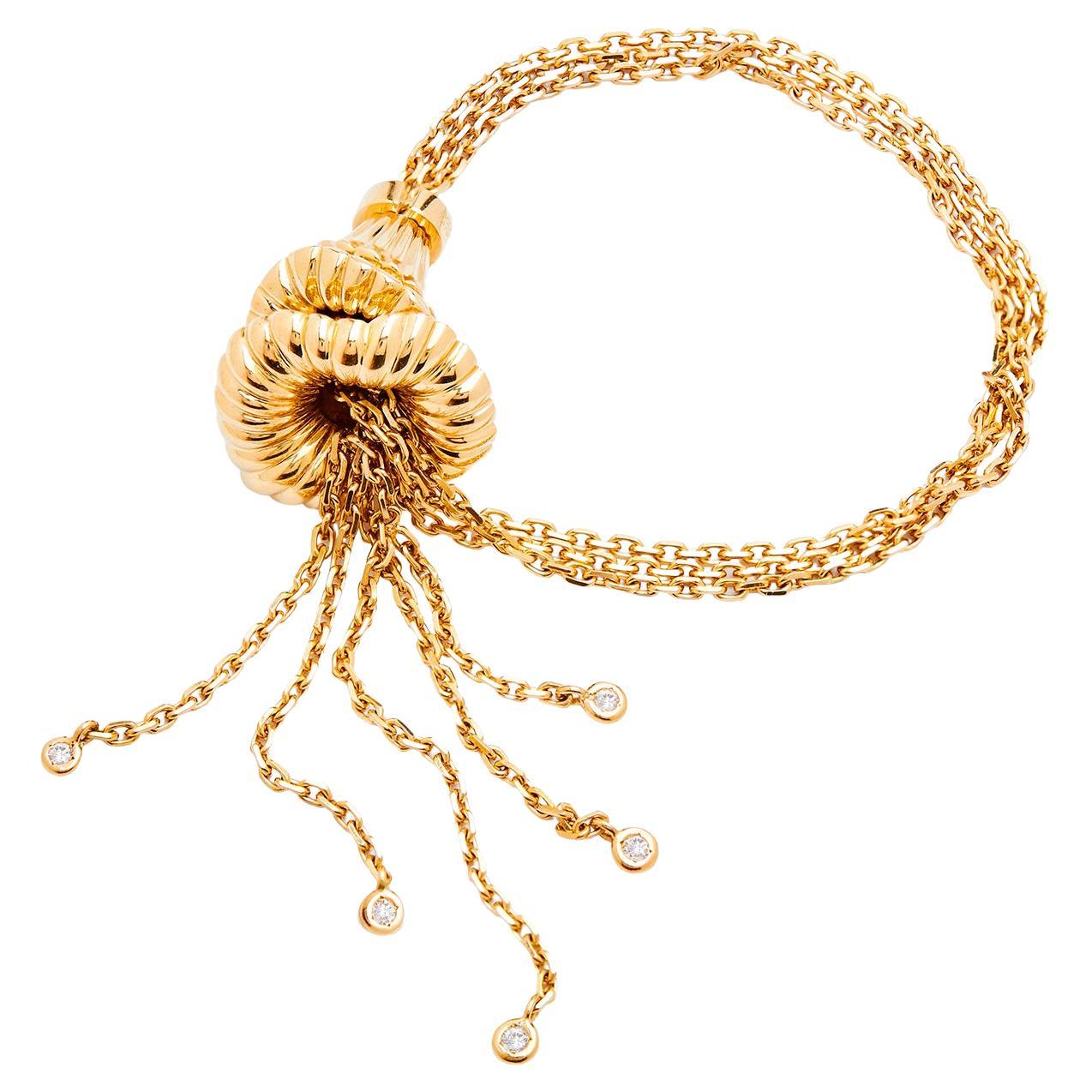 Pulsera Boucheron Froufrou muy rara de oro rosa y diamantes en venta