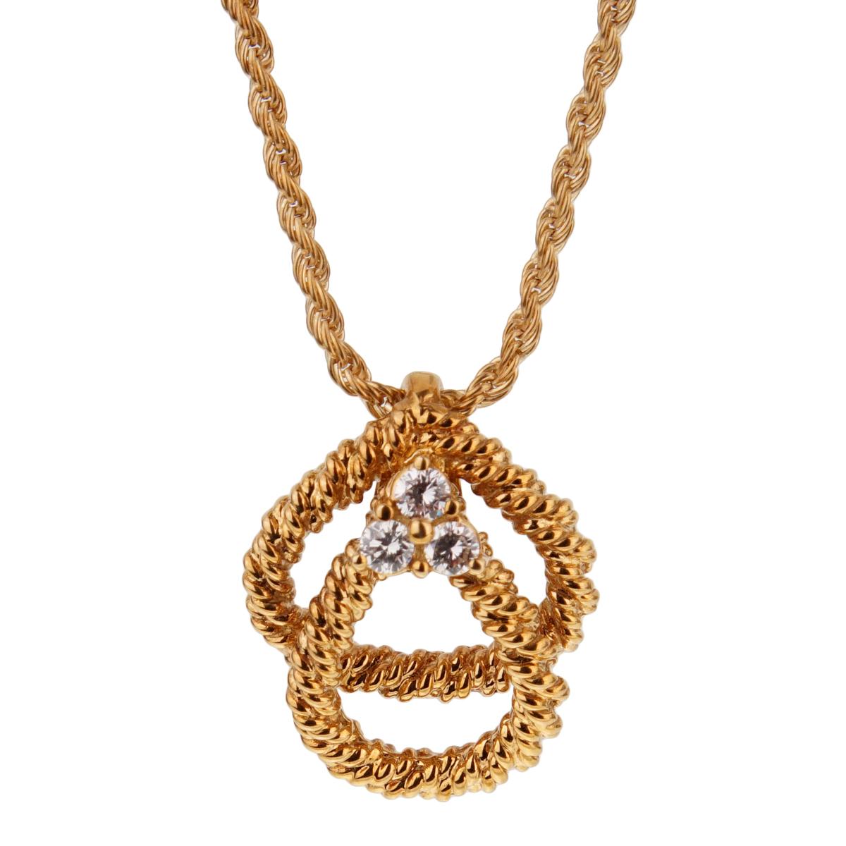 Boucheron Vintage Diamond Gold Necklace In Good Condition For Sale In Feasterville, PA