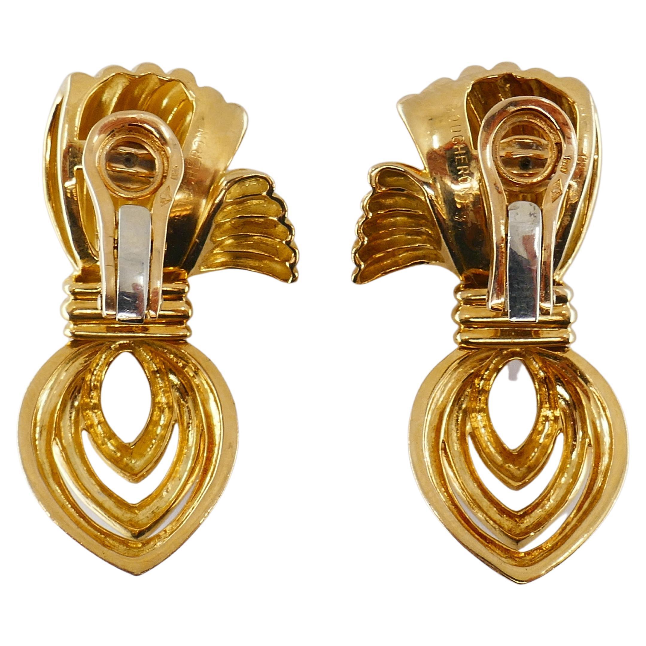Women's Boucheron Vintage Gold Bow Earrings