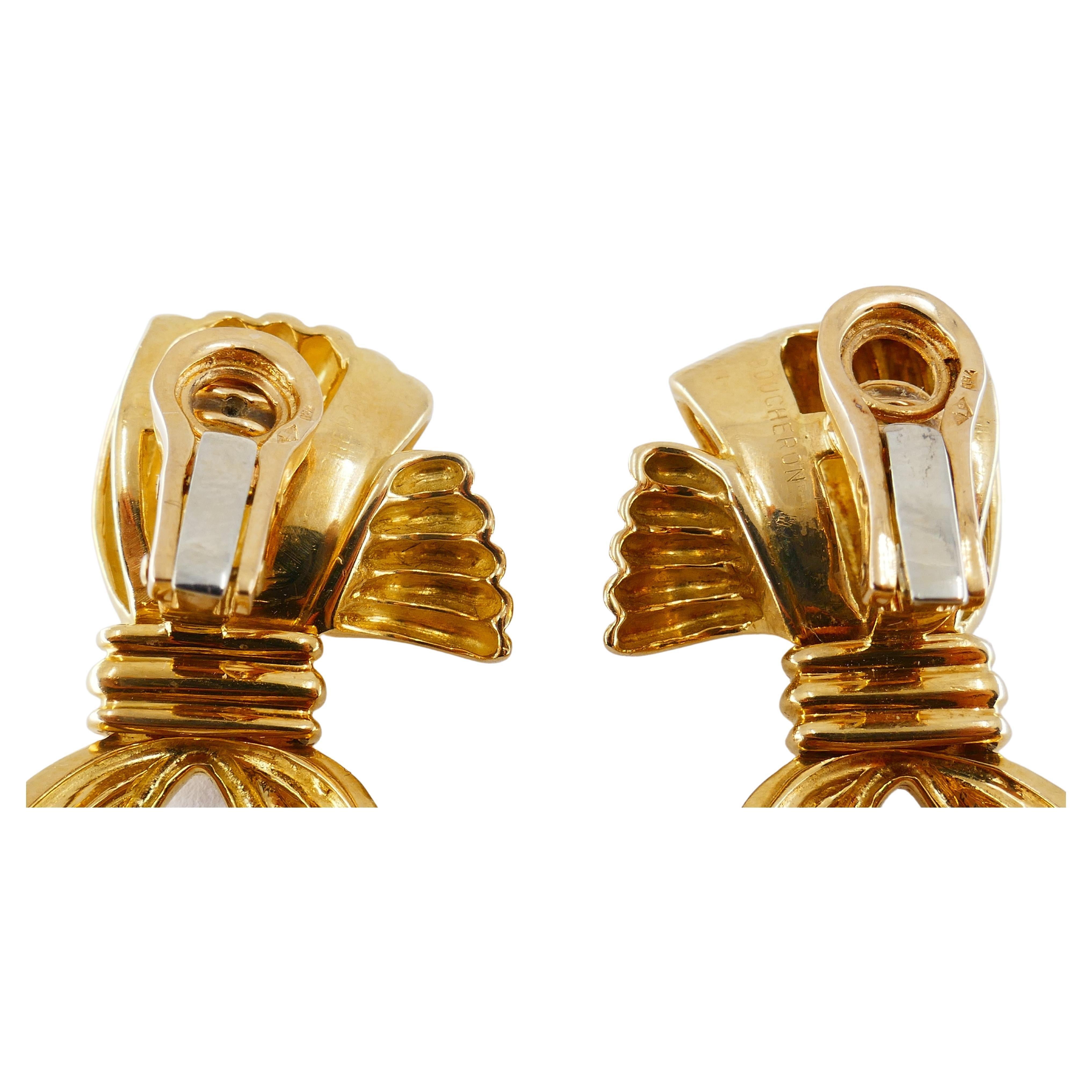 Boucheron Vintage Gold Bow Earrings 1