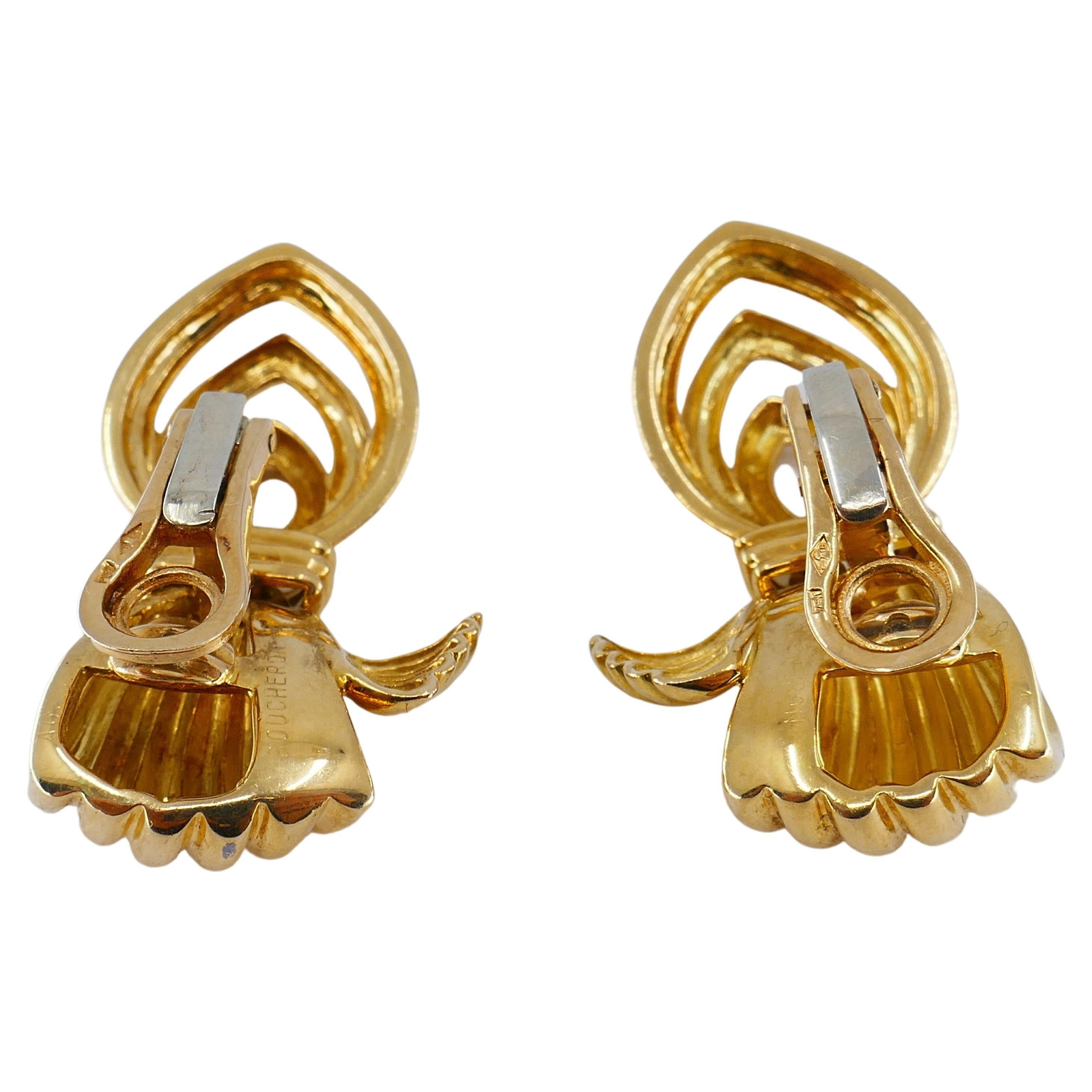 Boucheron Vintage Gold Bow Earrings 4