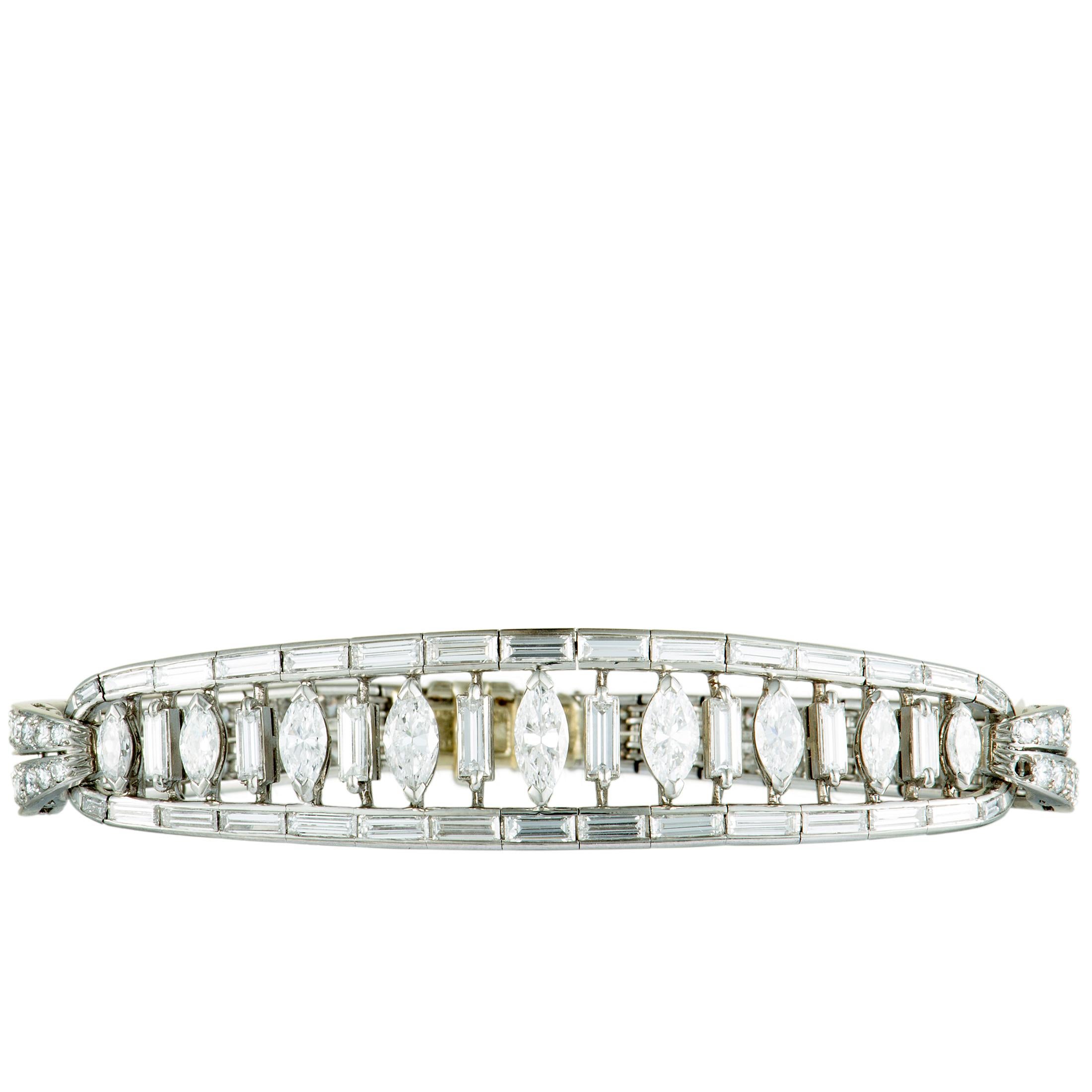 Women's Boucheron Vintage Platinum Diamond Bracelet