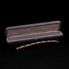 Boucheron Vintage Sapphire Diamond Bracelet 18K Yellow Gold French 1980s-1990s