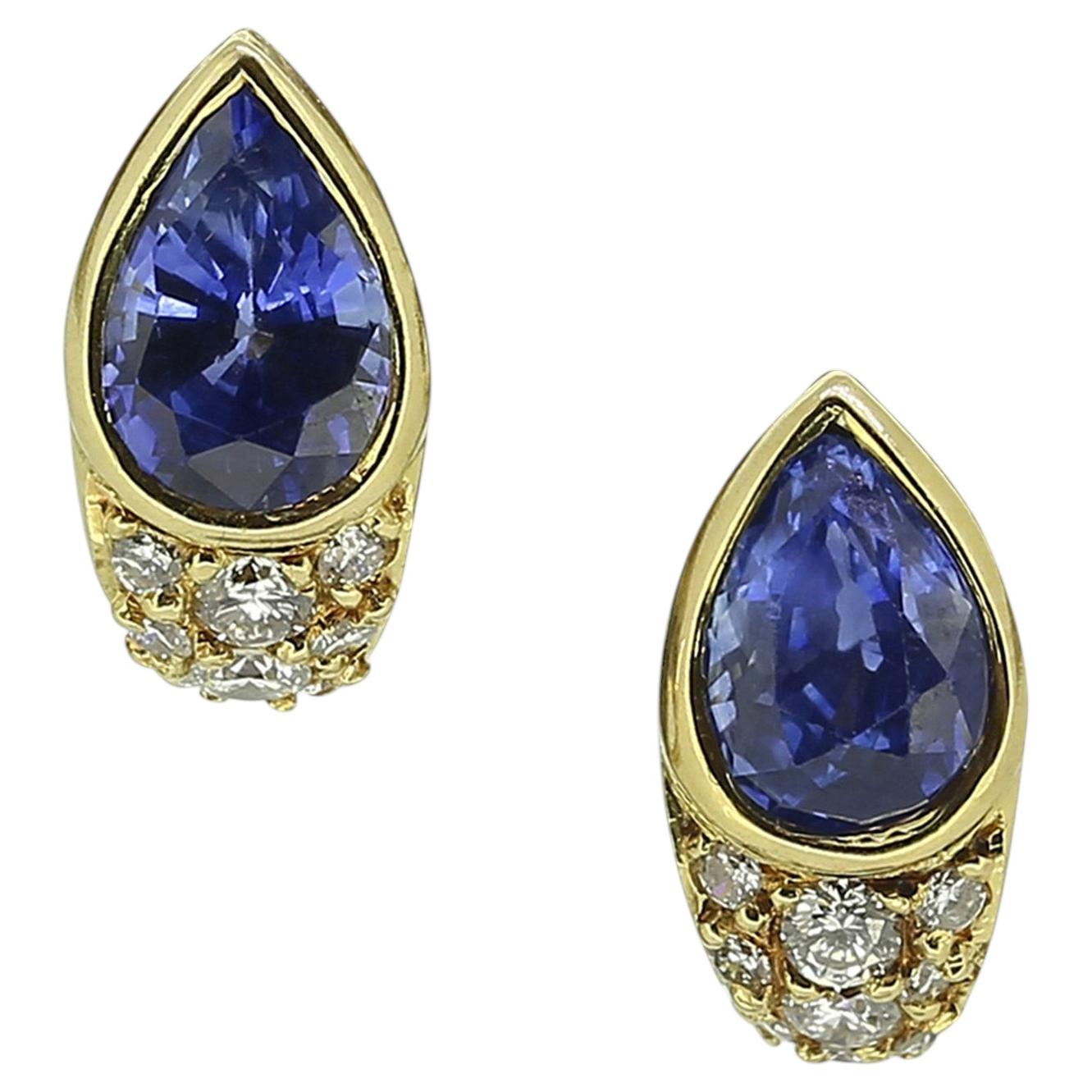 Orecchini Boucheron Vintage con zaffiri e diamanti