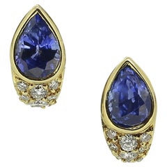 Boucheron Vintage Sapphire Diamond Earrings
