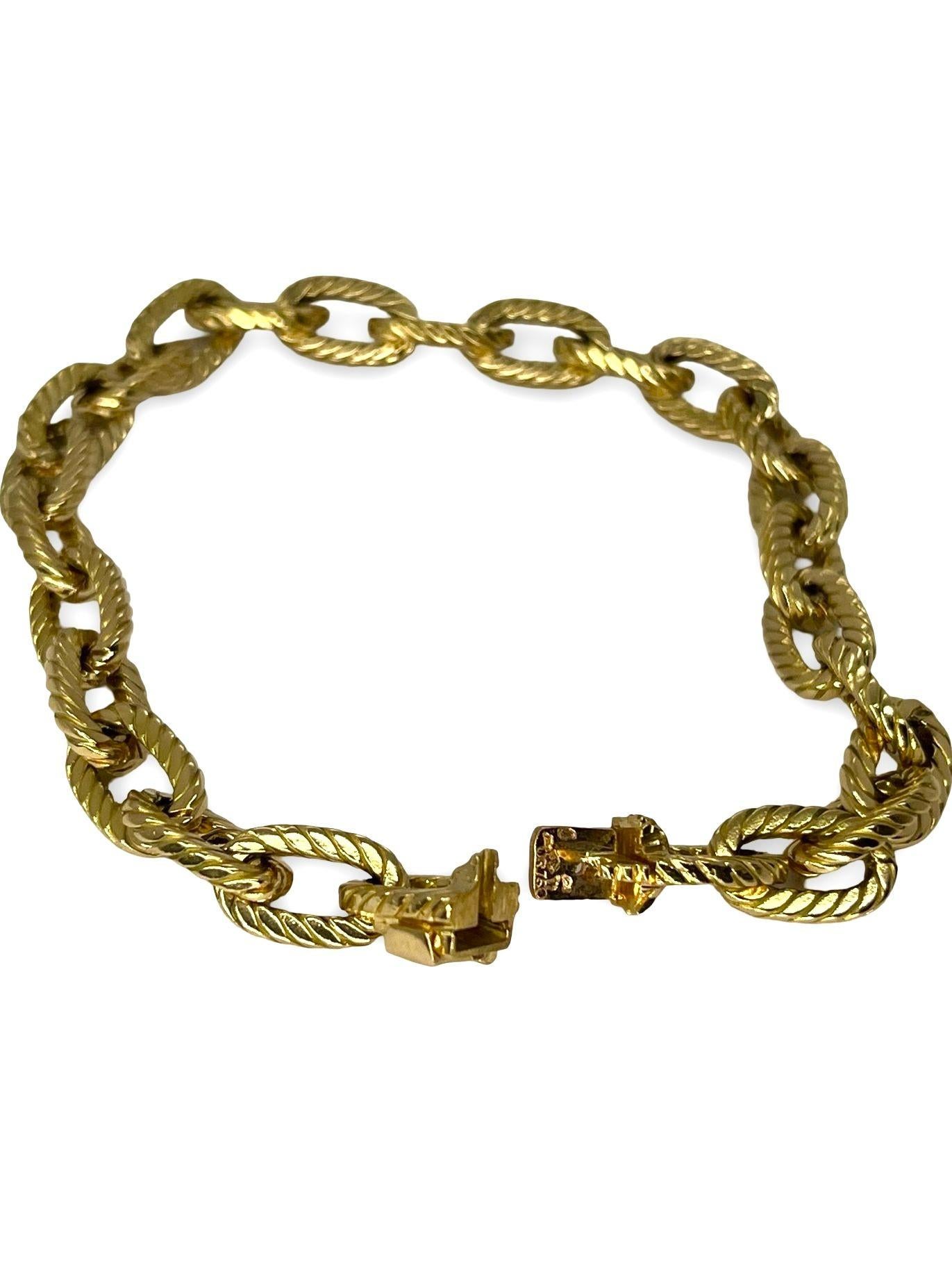 Art Deco Boucheron Vintage Yellow Gold Bracelet For Sale