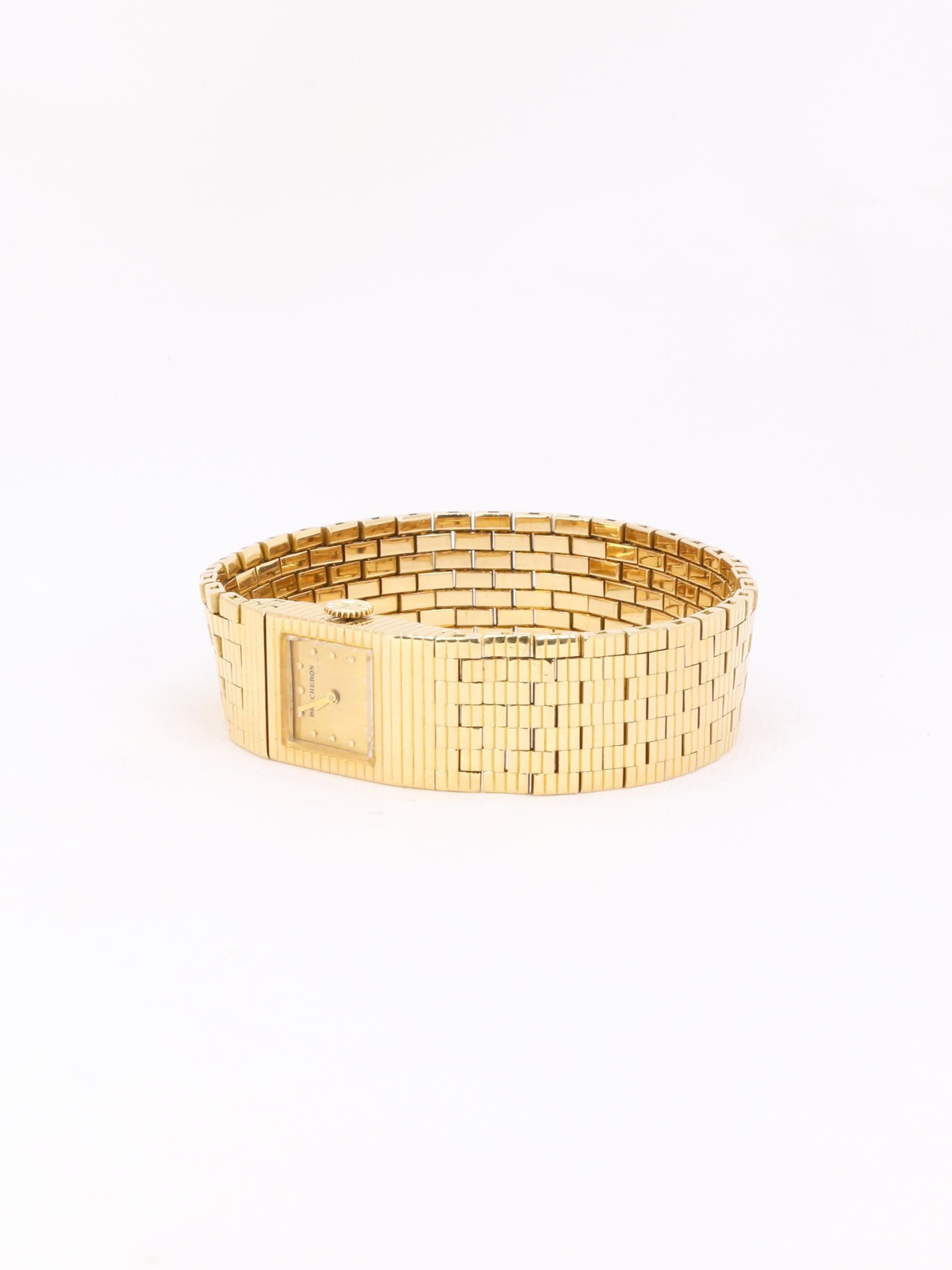 Reloj pulsera oro amarillo vintage BOUCHERON en Bueno estado para la venta en PARIS, FR