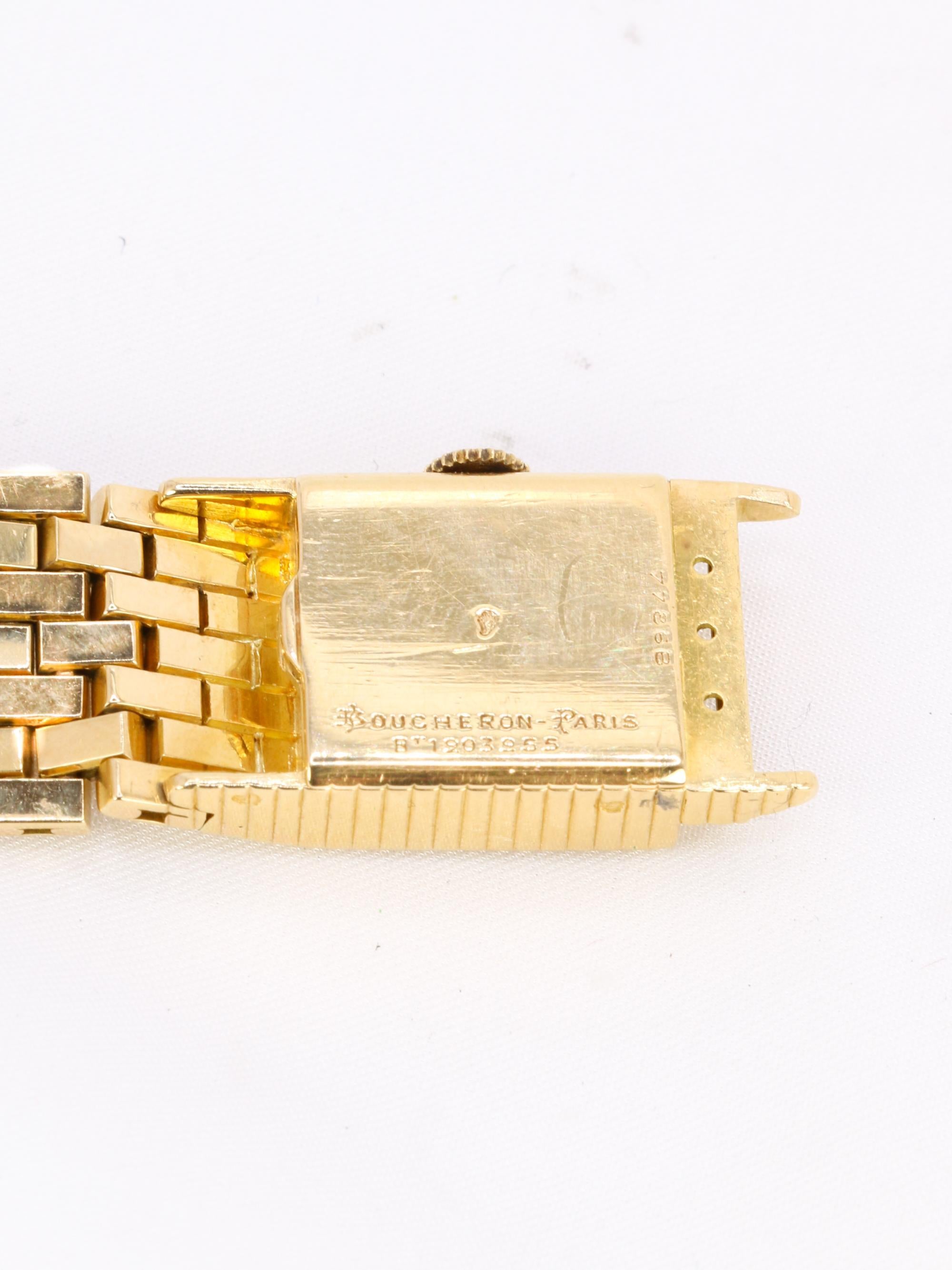 Reloj pulsera oro amarillo vintage BOUCHERON en venta 2