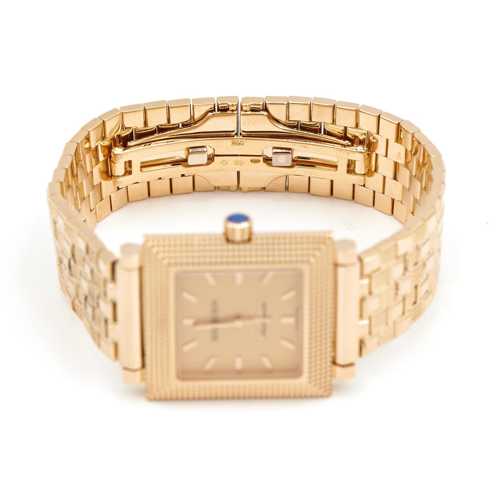 Boucheron Watch Reflet Yellow Gold In Excellent Condition For Sale In PARIS, FR