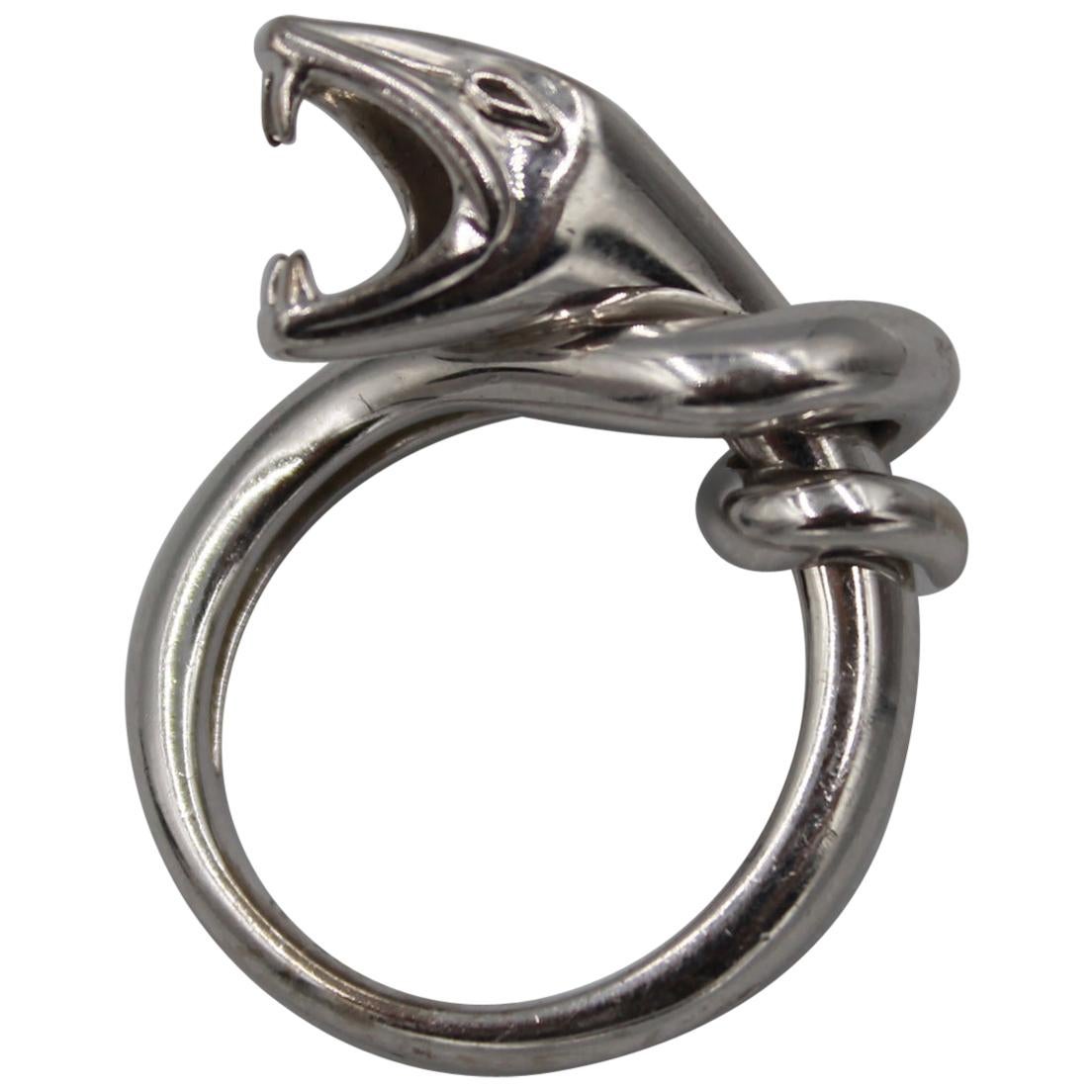 Boucheron White Gold and Diamonds "Trouble" Snake Ring For Sale