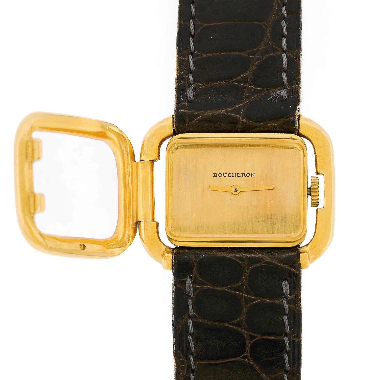 Boucheron Wrist Watch 18k For Sale 3