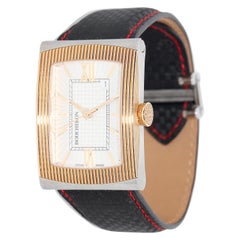 Boucheron XL Automatik-Designer-Armbanduhr, Stahl und 18 Karat Roségold