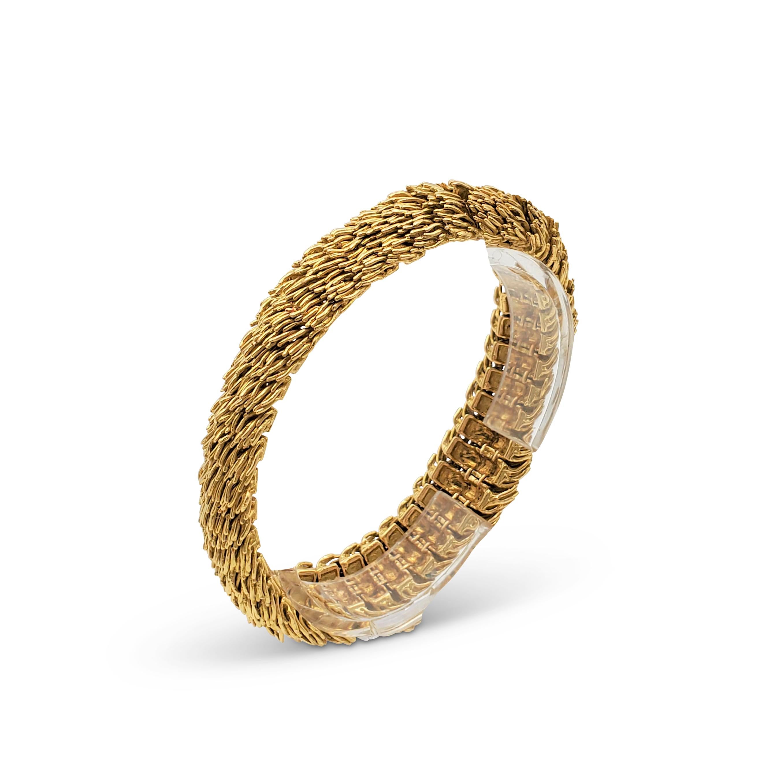Women's or Men's Boucheron Yellow Gold Flexible Link Bracelet