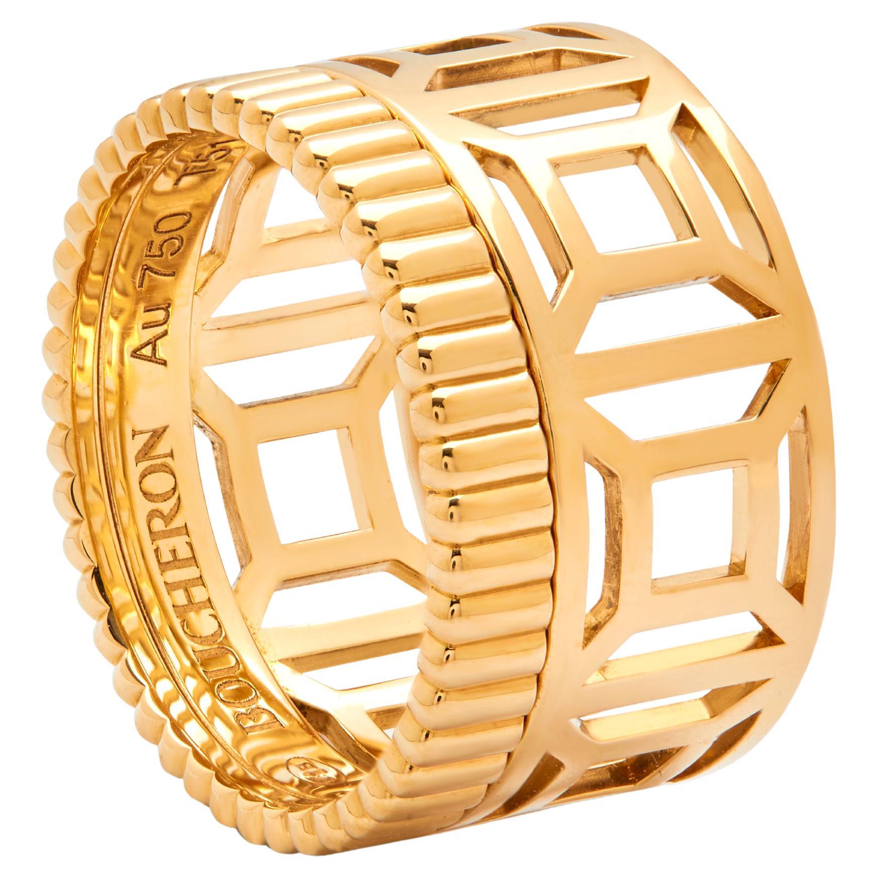 Bague Quatre en or jaune ajouré Boucheron en vente