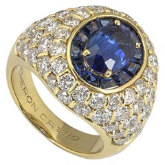 Boucheron Yellow Gold Sapphire and Diamond Dress Ring