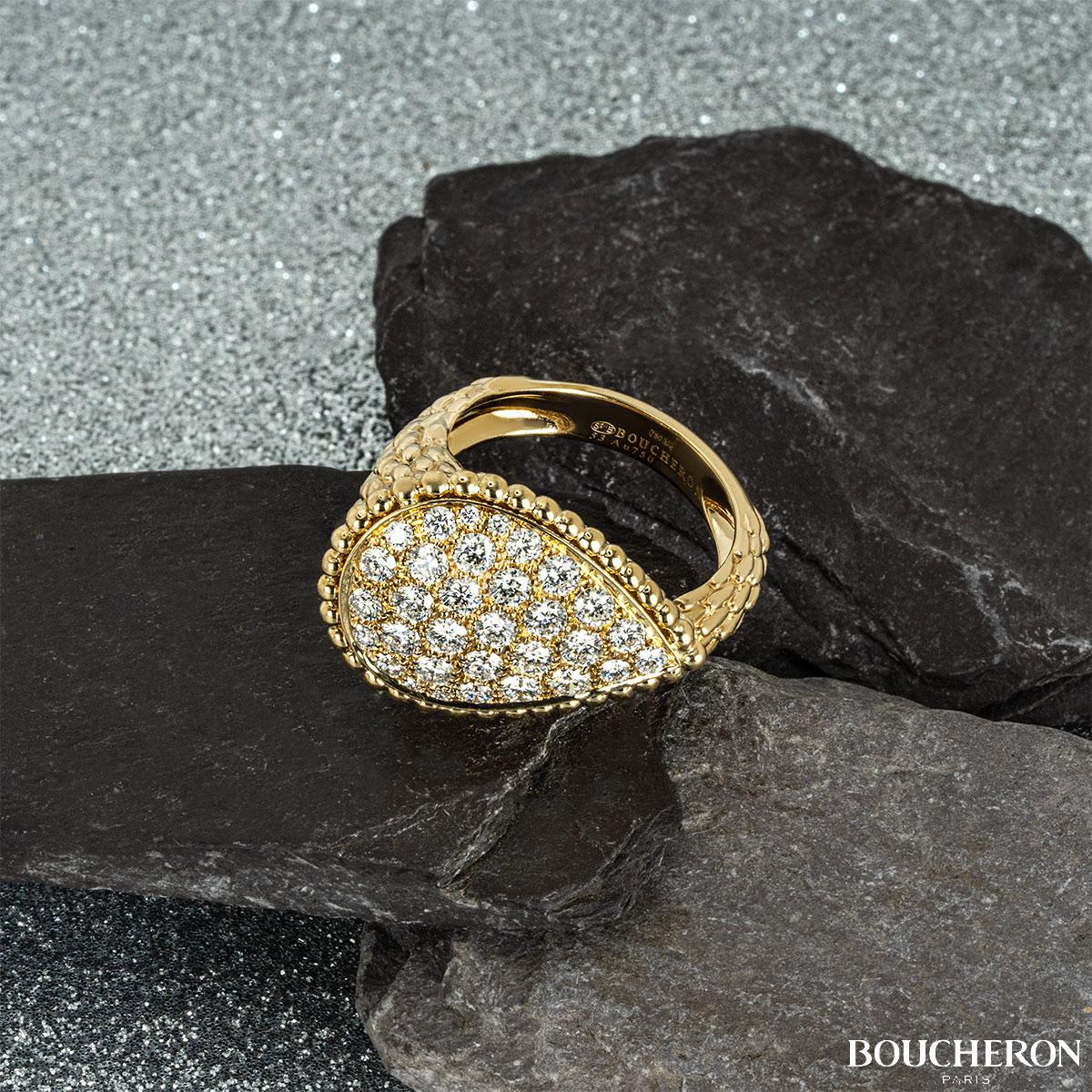 Boucheron Yellow Gold Serpent Boheme Ring JRG01948 In Excellent Condition For Sale In London, GB