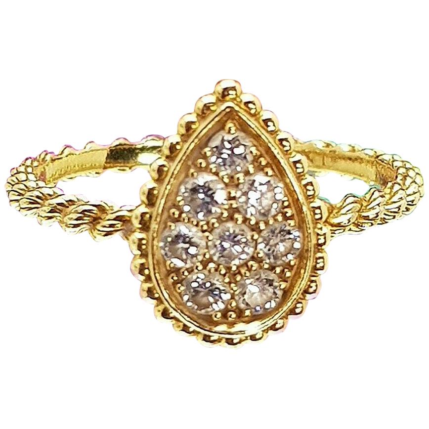 Boucheron's Serpent Bohème Collection 18 Karat Yellow Gold Diamond Ring