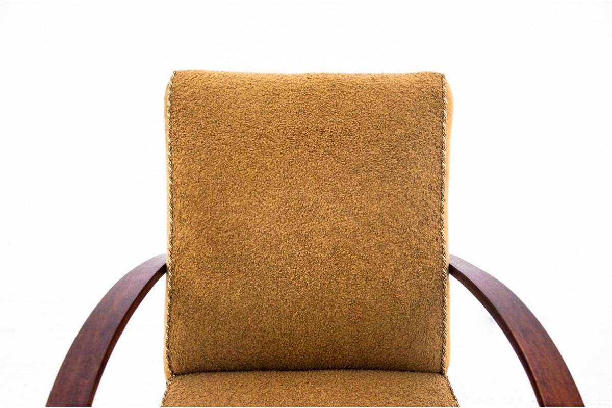 Art Deco Boucle armchair, designed by J. Halabala, Czechoslovakia, 1930s. For Sale