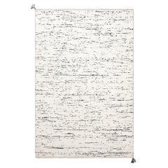 Bouclé-Black/White Handwoven Thick Wool Rug