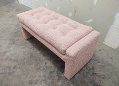 Boucle Blush Shearling Newly Upholstered Bench Settee