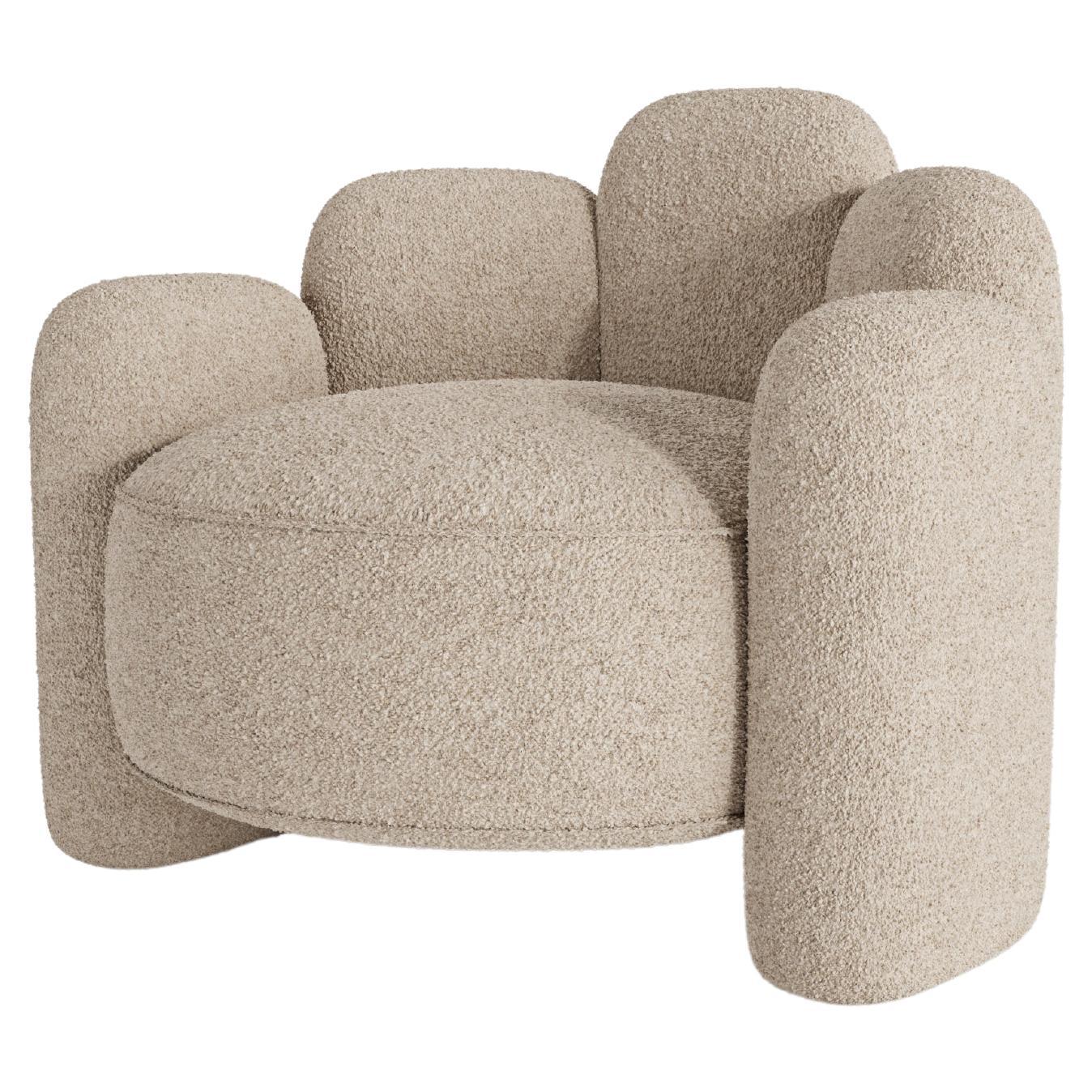 Boucle Champanhe Agnes Sofa by Nelson Araujo For Sale