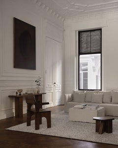 Bouclé-Dark Brown Handwoven Thick Wool Rug