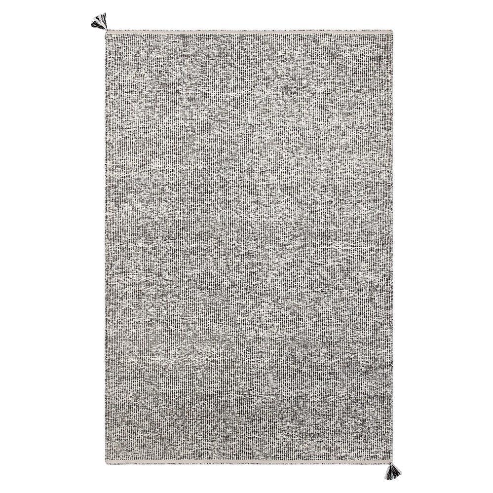 Bouclé-Dark Brown Handwoven Thick Wool Rug