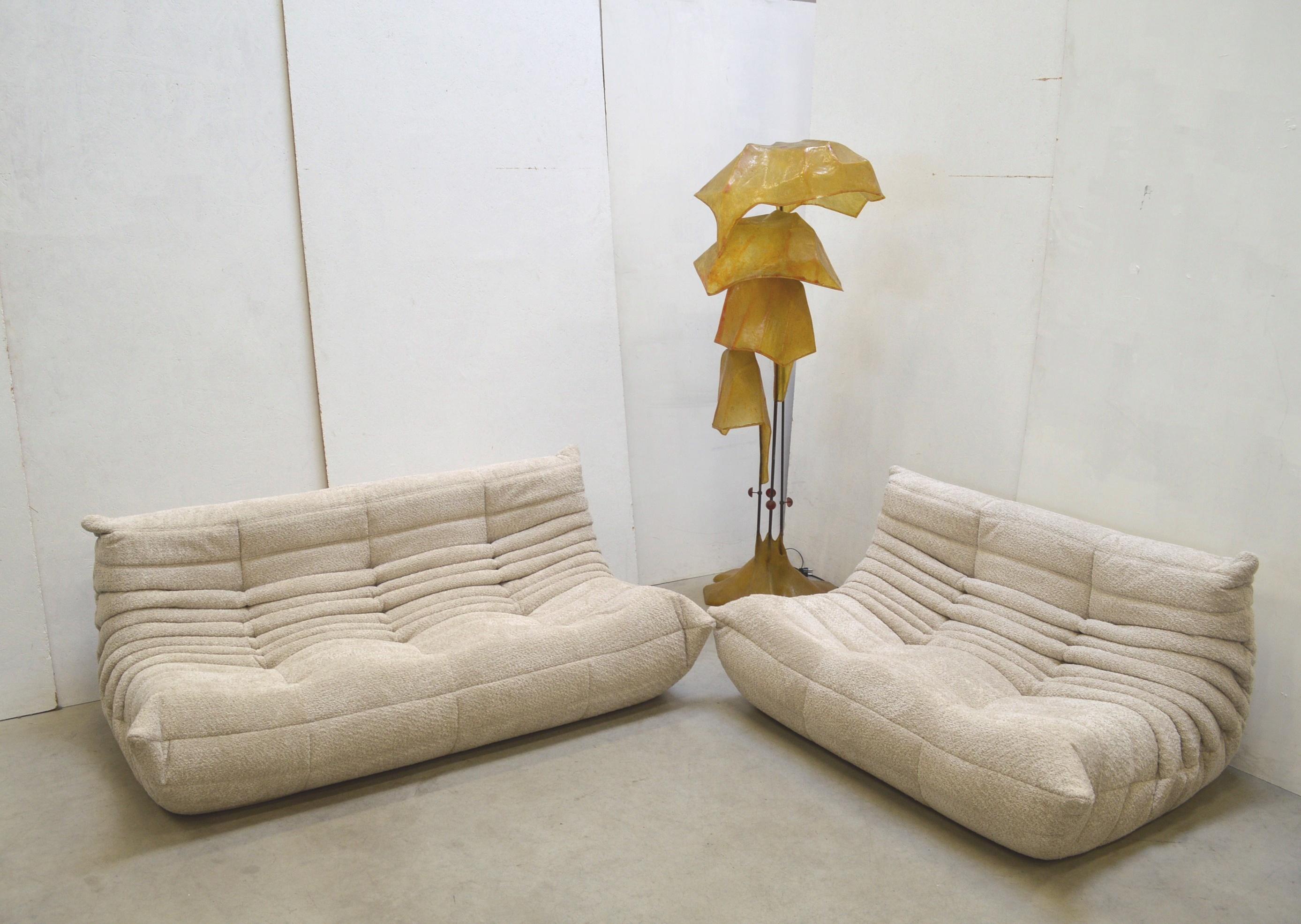 Bouclé Edition Togo Seating Group Sofa by Michel Ducaroy for Ligne Roset 1973 In Good Condition In Aachen, NW