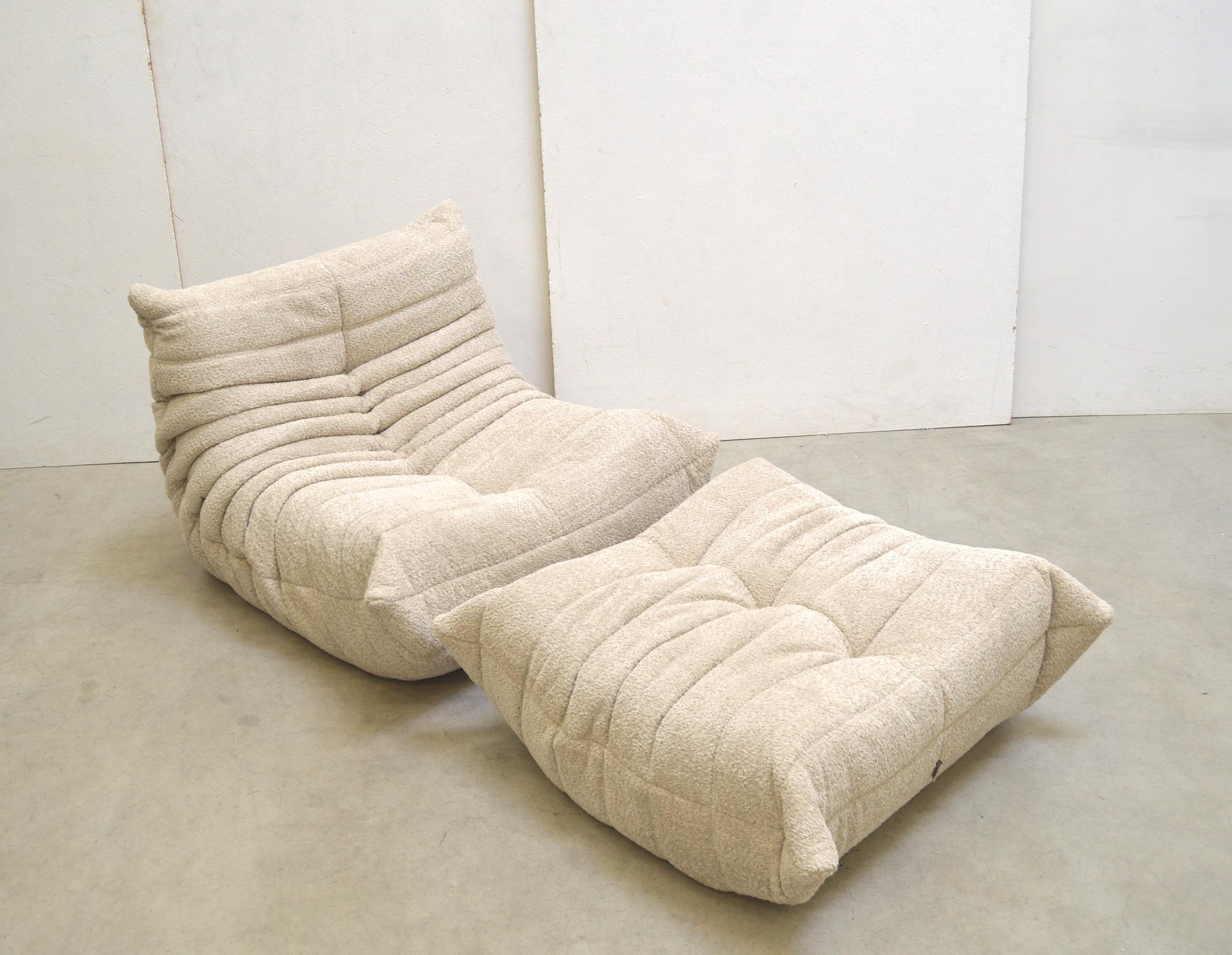 Late 20th Century Bouclé Edition Togo Seating Group Sofa by Michel Ducaroy for Ligne Roset 1973