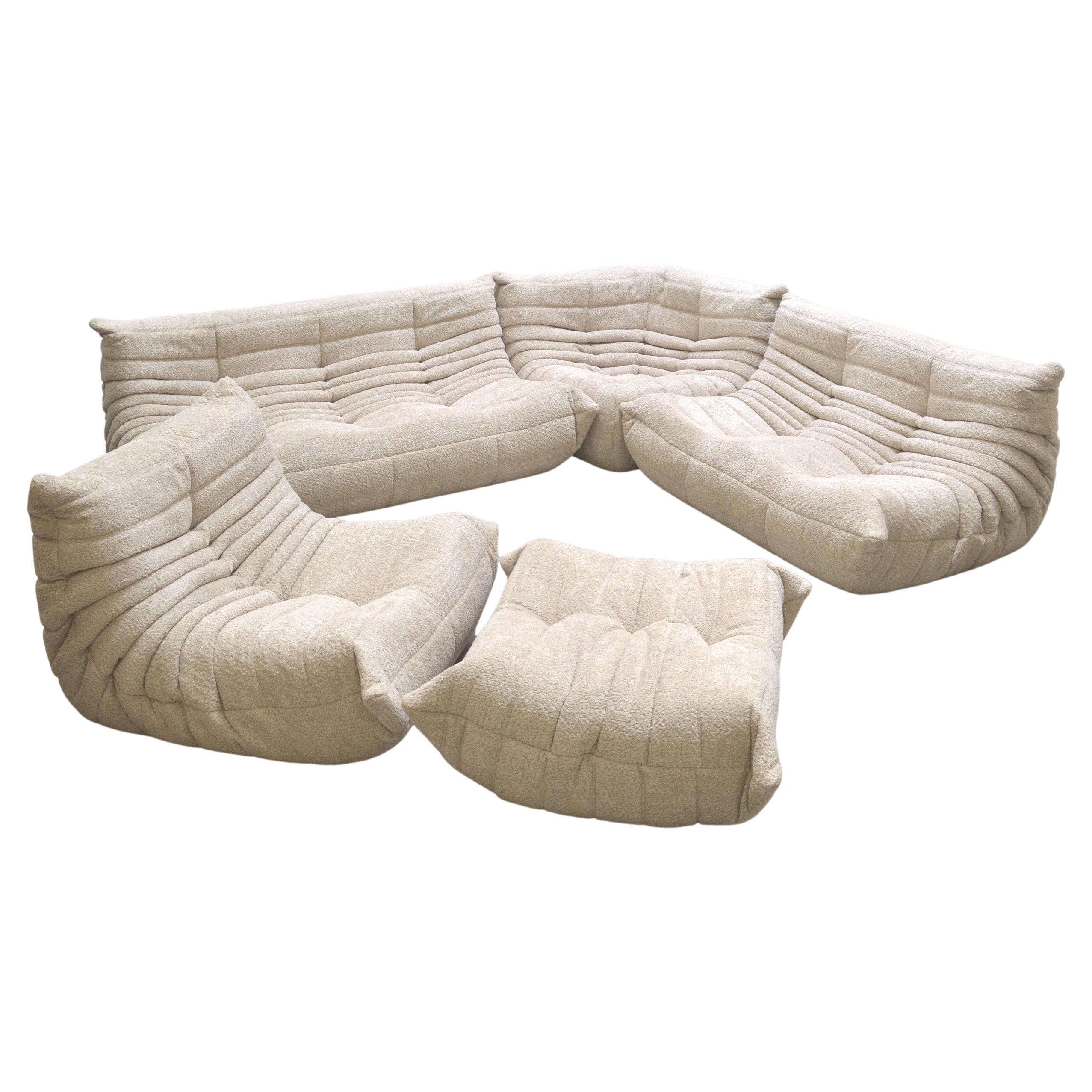 Bouclé Edition Togo Seating Group Sofa by Michel Ducaroy for Ligne Roset 1973
