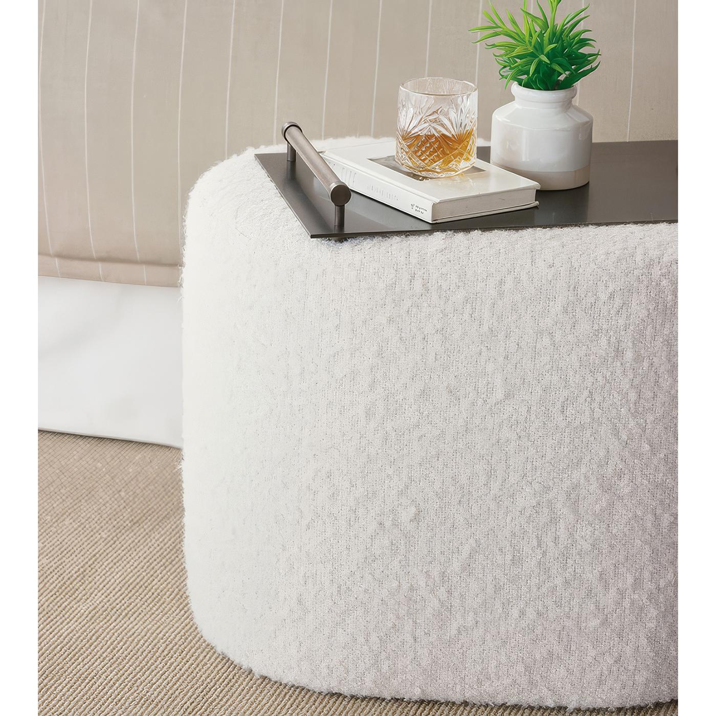 American Boucle Ottoman For Sale