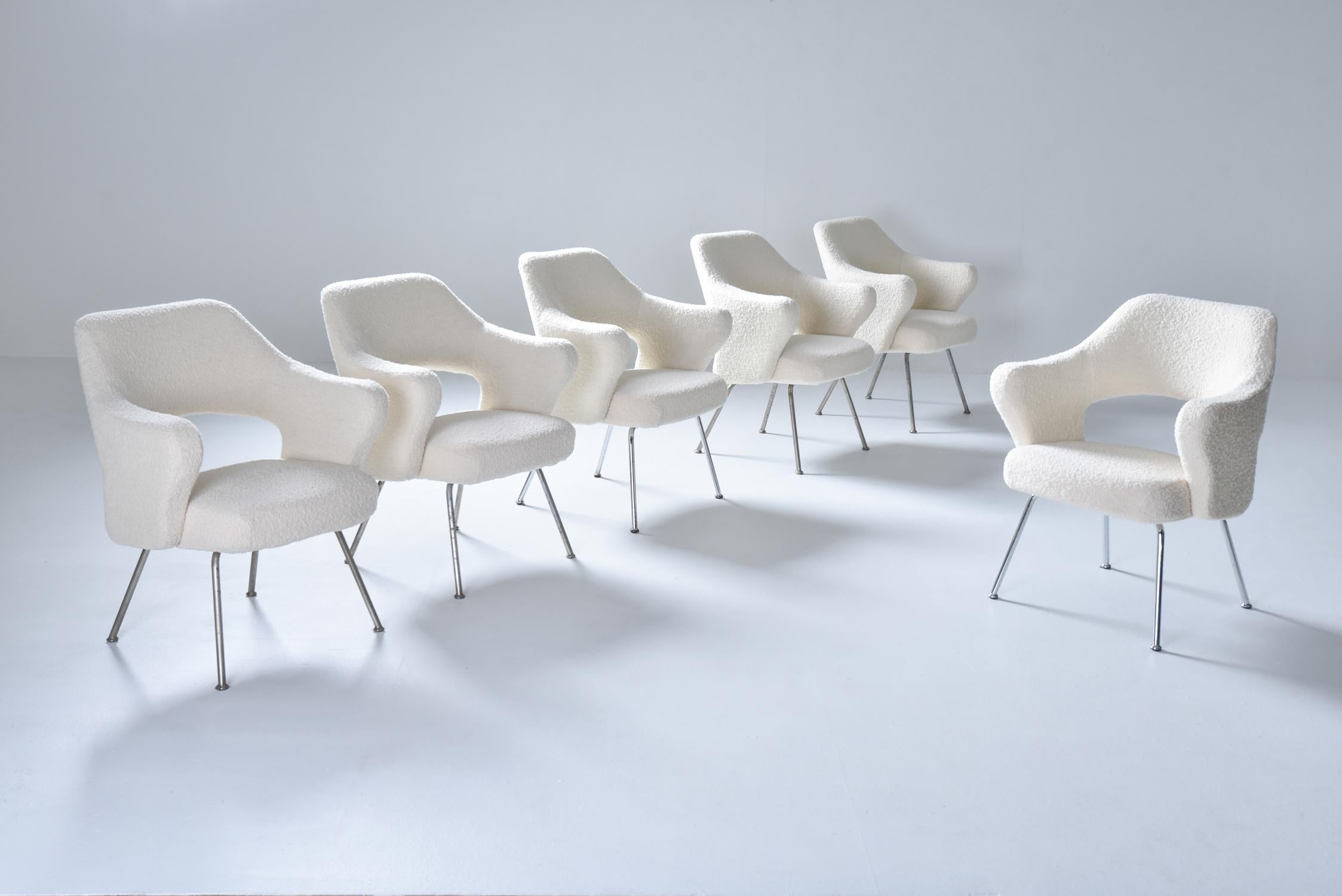 Bouclé P16 Armchairs by Gastone Rinaldi, 1950s 3