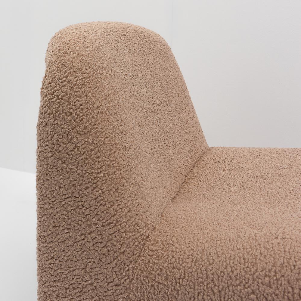 Bouclé Reupholstered Alky Chair by Giancarlo Piretti for Castelli, Italy, 1970s 1