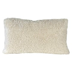 Boucle Shearling Schafsfell Kissen Knochen, australisch gefertigt 35 x 60 cm