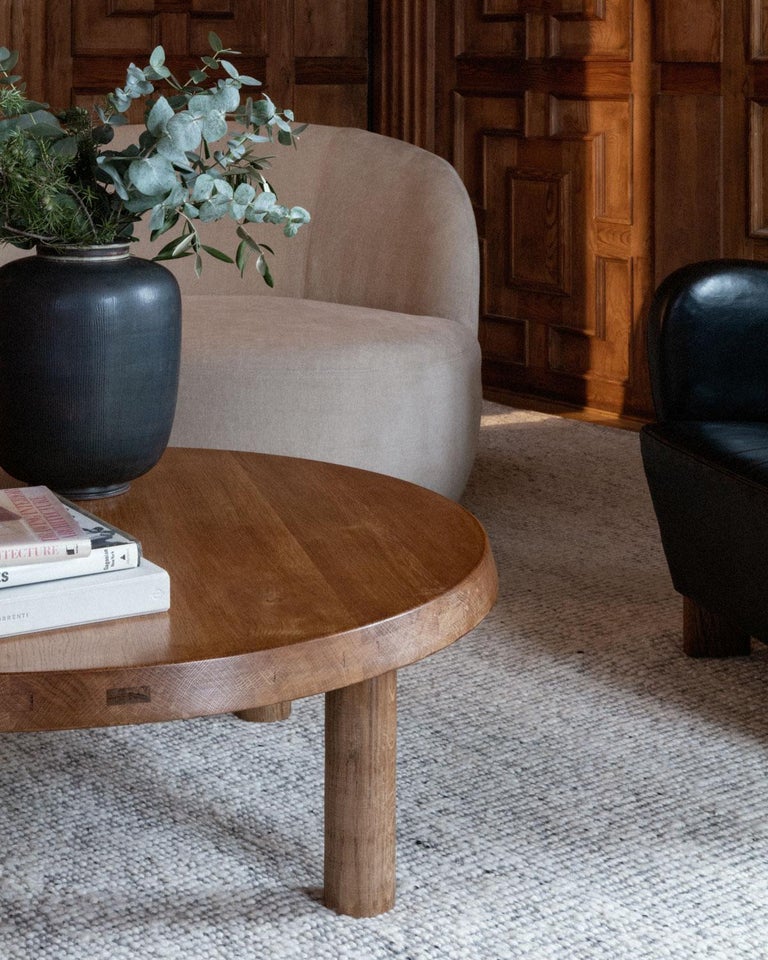 BoucléSilver Handwoven Thick Wool Rug For Sale at 1stDibs