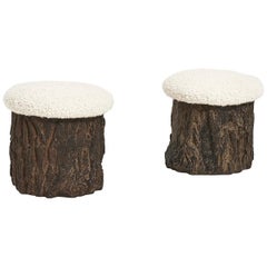Boucle Tree Stump Stools, 1980