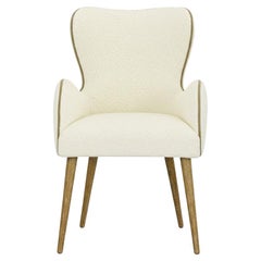 Fauteuil de salle à manger à dossier large avec une Silhouette féminine par Jose De Castro