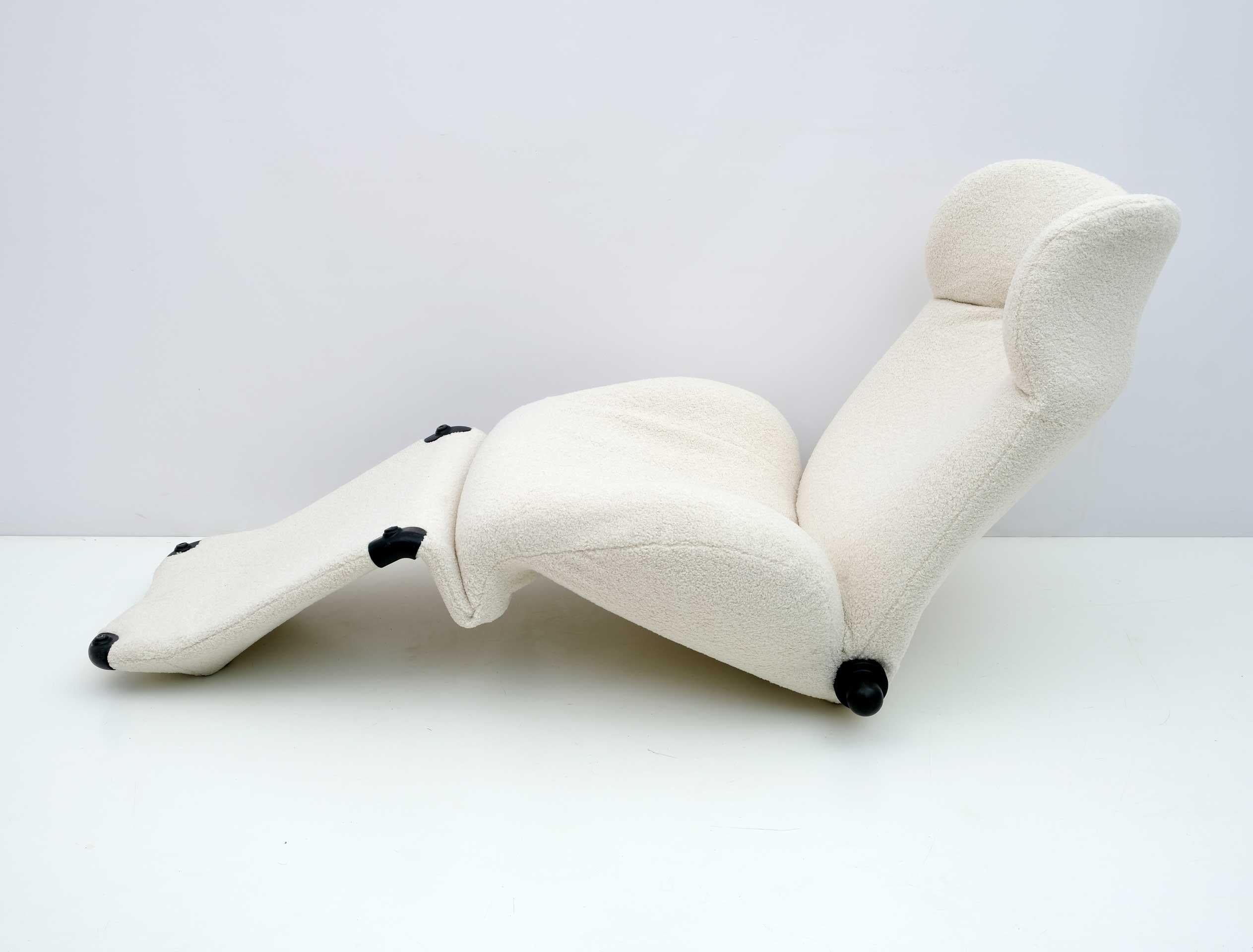 Bouclè Wink Lounge Chair by Toshiyuki Kita for Cassina, 1980s For Sale 3